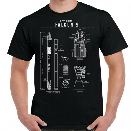 SpaceX Falcon 9 Blueprint Shirt