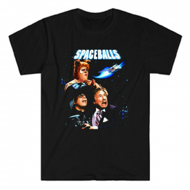 Spaceballs Movie Logo Mens Black T-Shirt Size S to 3XL