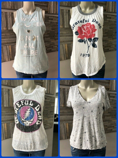 Spiritual Gangster Chaser Rails Lot of 4 Graphic Tees + Tanks - Size Small