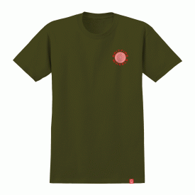 Spitfire Skateboard Wheels Shirt Classic 87 Swirl Military Green/Red