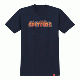 Spitfire Skateboard Wheels Shirt Flashfire Navy Mens