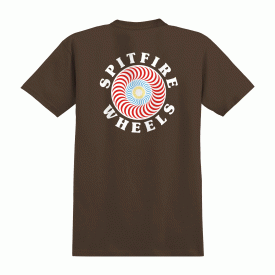 Spitfire Skateboard Wheels Shirt OG Classic Fill Dark Chocolate Mens