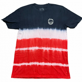 Spitfire Tie-Dye Short Sleeve T-Shirt Red White Blue USA 4th July Men’s Small