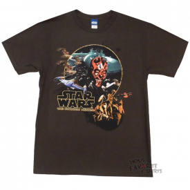 Star Wars The Phantom Menace Movie Poster Darth Maul Licensed Adult T-Shirt