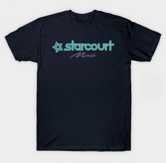 Starcourt Mall Stranger Things Hawkins T-Shirt - Unisex Size, Navy Blue