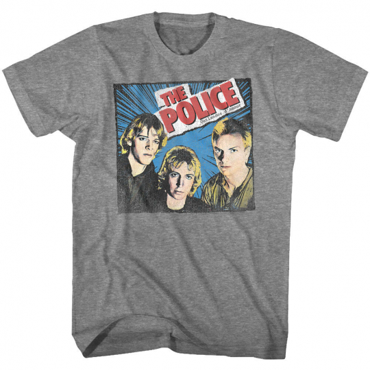 Sting & The Police Outlandos d'Amour Album Cover Mens T Shirt Comic Rock Band