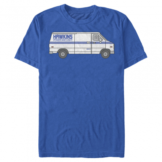 Stranger Things Hawkins Power Company Truck Mens Graphic T Shirt