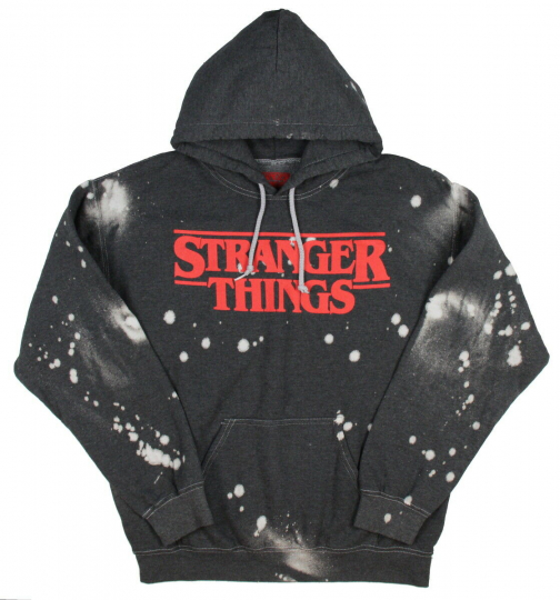 Stranger Things Men's Logo Acid Drip Design Hoodie Hooded Sweatshirt