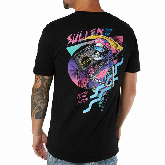 Sullen Men's Muerte Premium Short Sleeve T Shirt Jet Black Clothing Apparel T...