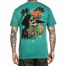 Sullen Men’s Reap-O-Colada Premium Short Sleeve T Shirt Dusty Seas Green Clot…