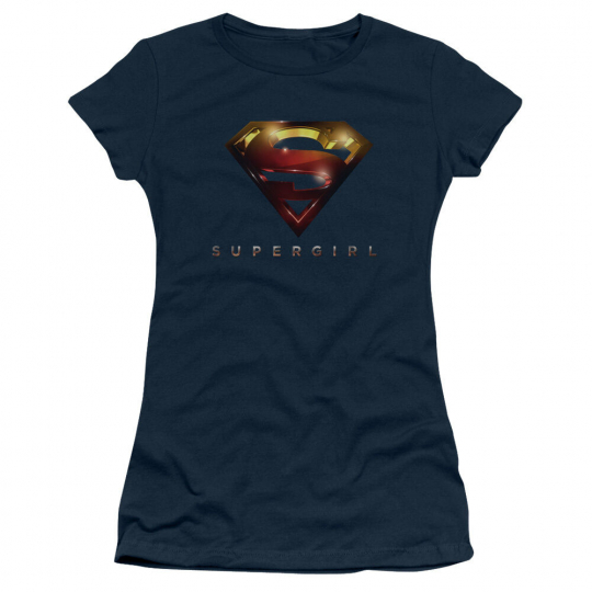 Supergirl TV Show LOGO GLARE Licensed Juniors Cap Sleeve T-Shirt