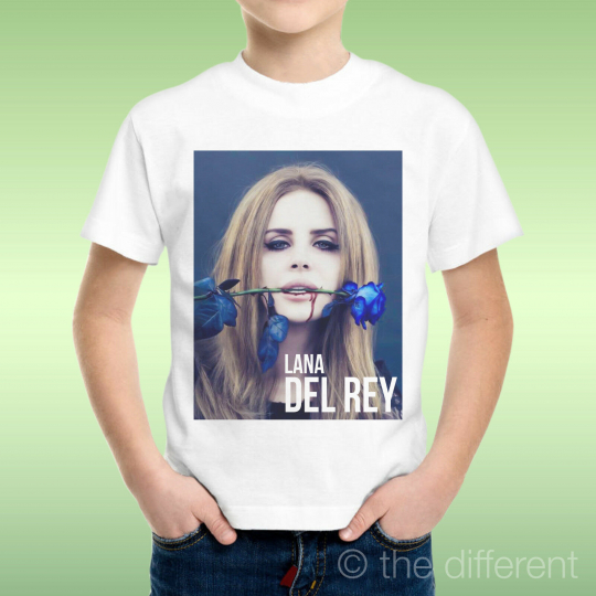T-Shirt Child Boy Lana Del Rey Pink Blue Mouth Gift Idea