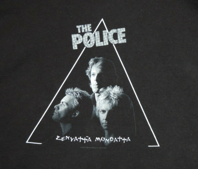 THE POLICE ZENYATTA MONDATTA T TEE SHIRT MENS 2XL MUSIC ROCK BAND 1980 OUTLANDOS