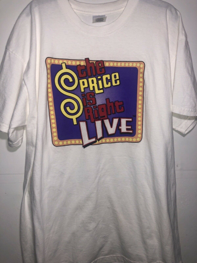 THE PRICE IS RIGHT LIVE. T-SHIRT. SIZE. XL