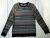 TONY HAWK Men’s Gray & Red Striped Long Sleeve Thermal T-Shirt Size Large