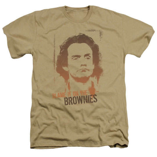 Taxi TV Show Jim BLAME IT ON THE BROWNIES Heather T-Shirt All Sizes