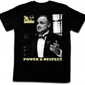 The Godfather Power & Respect Adult T Shirt Classic Gangster Movie