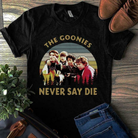 The Goonies Never Say Die The Goonies T-Shirt Black Cotton Men S-6XL Shirt