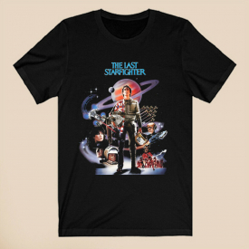 The Last Starfighter Space Adventure Men’s Black T-Shirt Size S-3XL