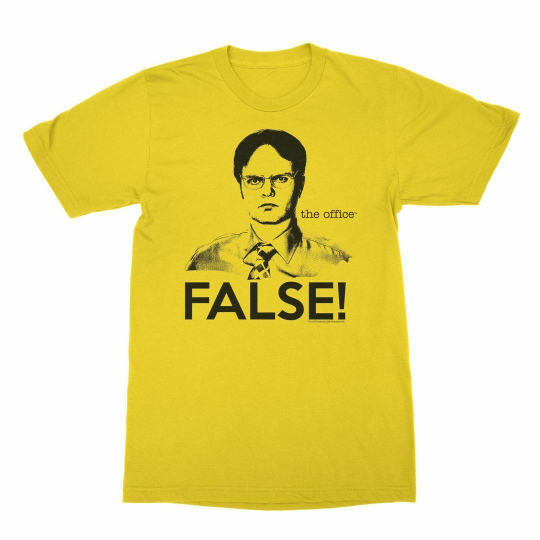 The Office Dwight False Yellow Adult T-Shirt