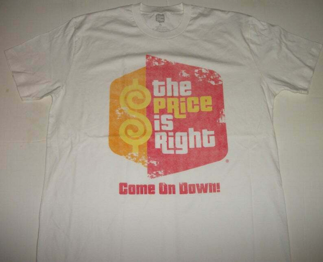 The Price is Right Come on Down! White T-shirt Size XL New without tags