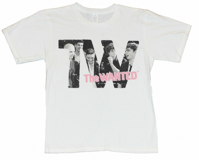 The Wanted Mens T-Shirt  - Band Pics Hidded in The TW Letters