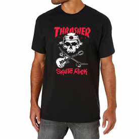 Thrasher Men’s Skate Rock Short Sleeve T Shirt Black Clothing Apparel Skatebo…