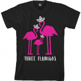 Three Flamigos Flamingo Amigos Men’s T-Shirt Funny Gift