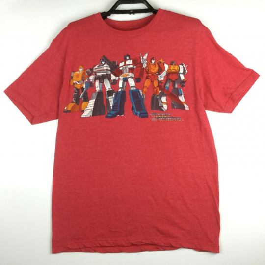 Transformers T Shirt Optimus Prime Red Hasbro Official Men's Medium