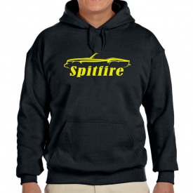 Triumph Spitfire Sports Car Black Hoodie Sweatshirt FREE SHIP