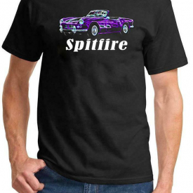 Triumph Spitfire Sports Car Classic Neon Design Tshirt NEW FREE SHIP