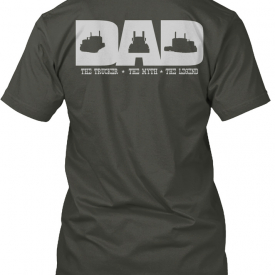 Truck Driver Dad The Myth Back – Hanes Tagless Tee T-Shirt