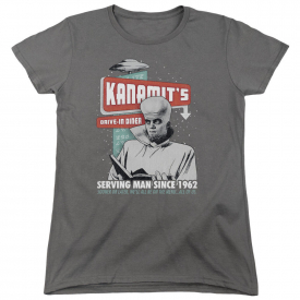 Twilight Zone TV Show KANAMIT’S DINER Serving Man Women’s T-Shirt All Sizes