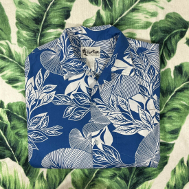 VTG 80s 90s Hawaiian T Shirt Medium Button Down Floral Flower Summer Howie Surf