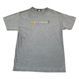 VTG 90s Etnies Skateboarding Gray Logo Spell Out Streetwear T Shirt Men’s Medium