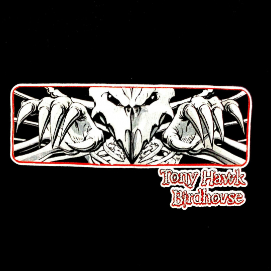 VTG 90s Tony Hawk Birdhouse T-Shirt Mens Large USA SKATE Board Black HOOK UPS