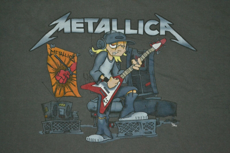 VTG Metallica Bedroom Rocker Cartoon St. Anger T Shirt XL RARE Squindo Nice Rock