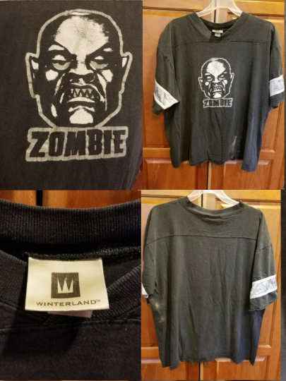 VTG White Zombie Rob Zombie Raglan T-Shirt Jersey 90's XL Black Metal Rock