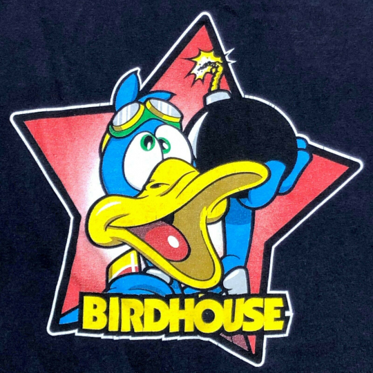 🏆Very Rare VTG 90s Birdhouse Skateboard T Shirt Mens L Tony Hawk Anime Hook Ups