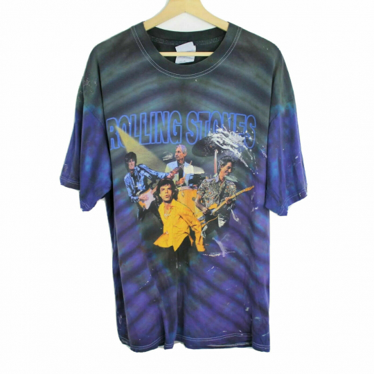 Vintage 1999 Rolling Stones No Security Tie Dye Concert Tee Shirt Men's Size XL