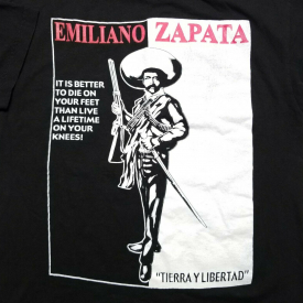 Vintage 2000s Emiliano Zapata Movie Poster Parody Mashup 2-Sided Medium Shirt
