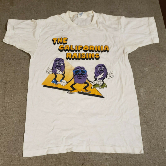 Vintage 80s California Raisins Shirt Large Healthknit Rare