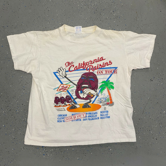 Vintage 80s California Raisins T-Shirt Single Stitch Tour XL #2