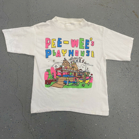 Vintage 80s Pee Wee’s Playhouse T Shirt Peewee Herman Womens Medium 1989 F1