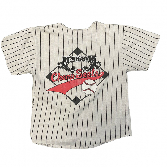 Vintage 90s ALABAMA Cheap Seats Tour Baseball Country Band Button Shirt L/XL B1