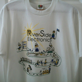 Vintage 90s RiverSide Electronics T Shirt XL DuckTales Graphic tee Manufacturing
