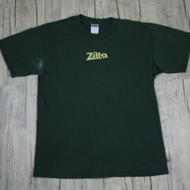 Vintage 90s Zilla Skateboards Thrashed Green Shirt Size Medium Stussy Birdhouse