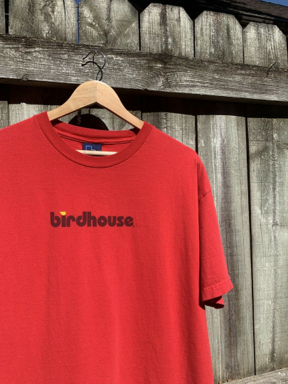 Vintage Birdhouse Skateboards Shirt Men’s XL Red 90s Skateboarding