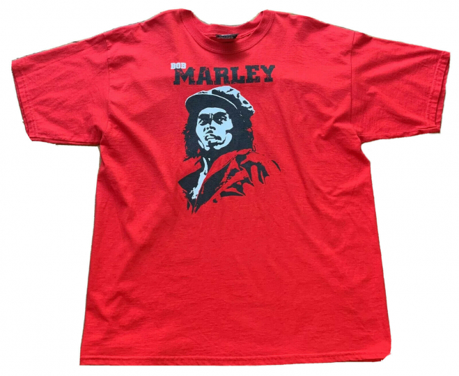 Vintage Bob Marley 2001 Zion Rootswear Red Band Double Sided T-Shirt Men’s Sz XL