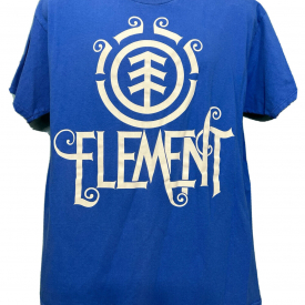 Vintage Element Shirt Adult Extra Large Blue Skateboarding Cotton Mens A28